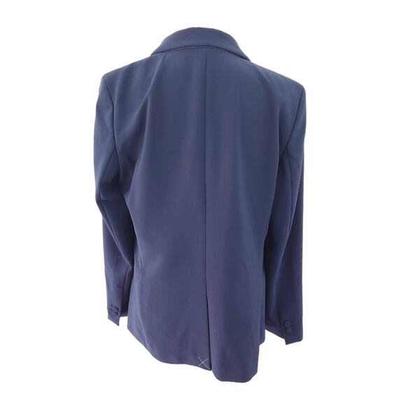 Ann Taylor Factory Blazer Navy Blue Size 14 Career Jacket, Open Blazer - Picture 2 of 6